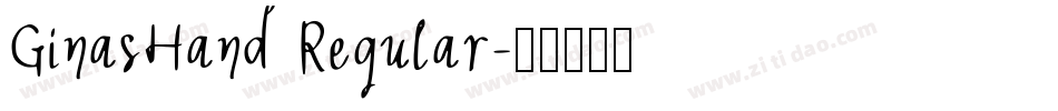 GinasHand Regular字体转换